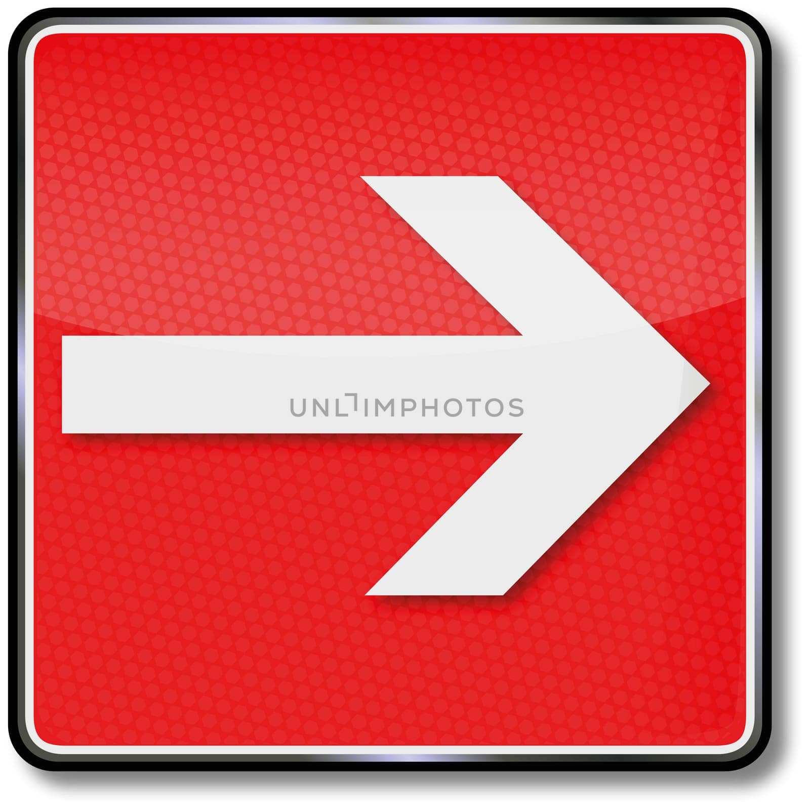 Traffic sign fire protection sign arrow to the right