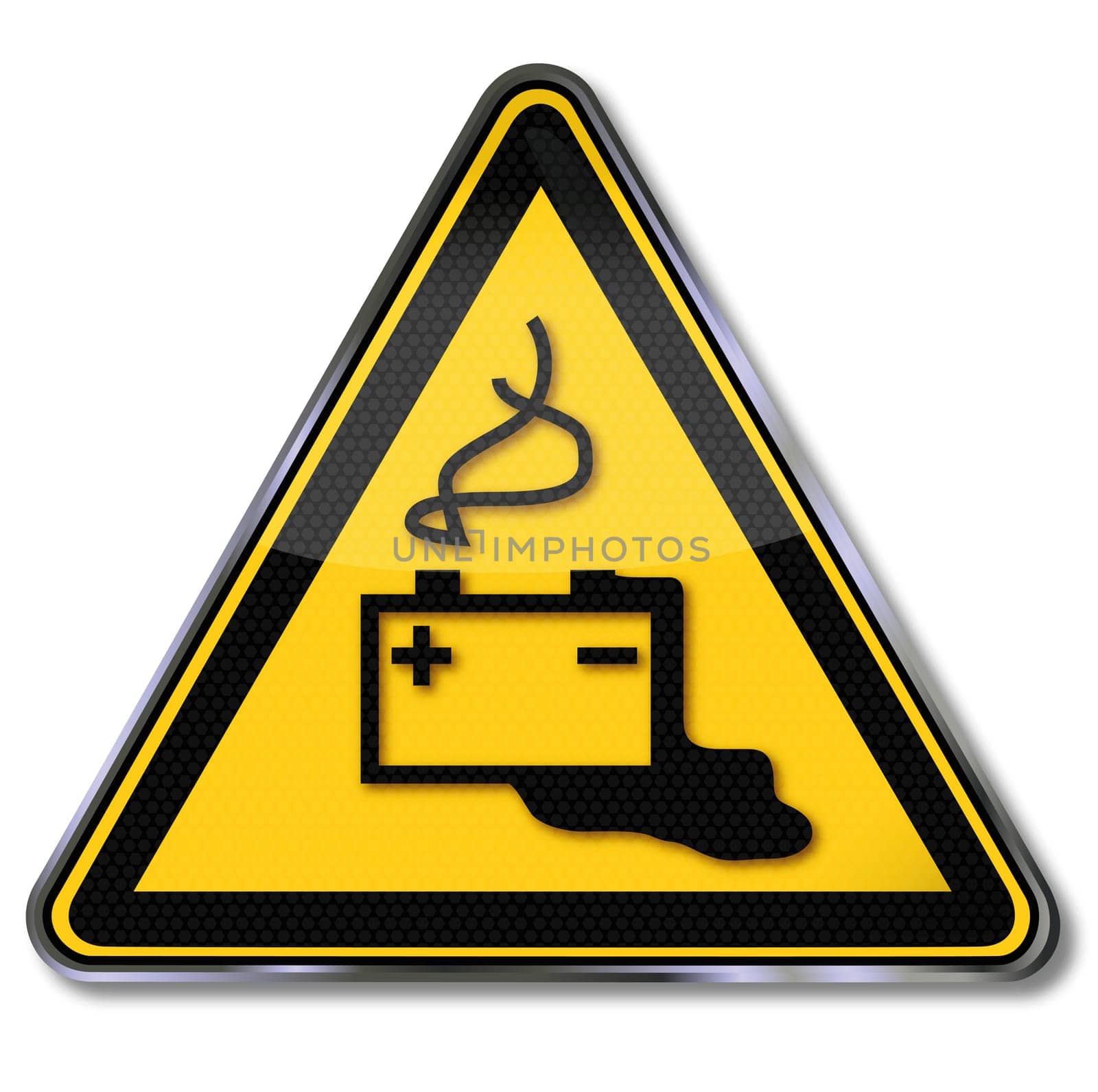 Safety sign batteryacid