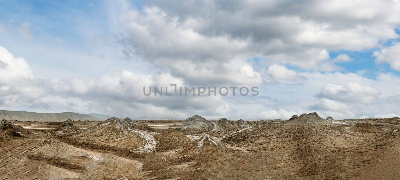 Panoramic view of mud volcanoes, Gobustan by tan4ikk1