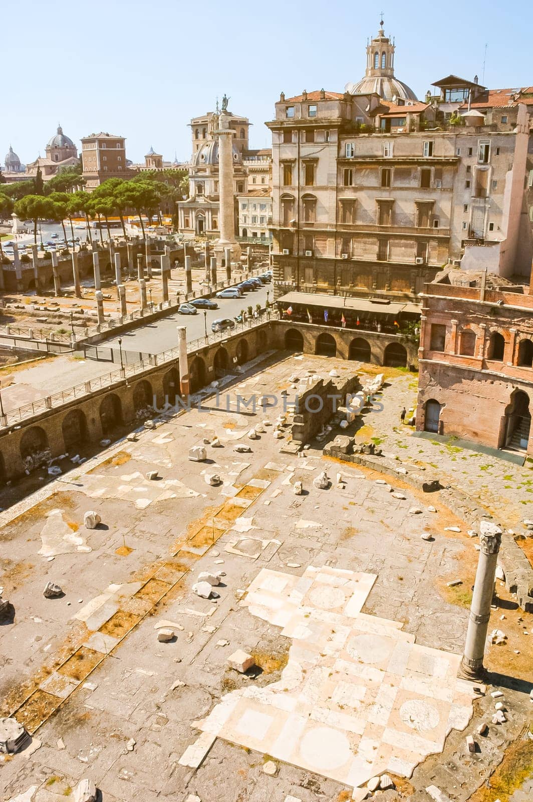 View of Trajan Forum from Trajan Market by ivanmoreno