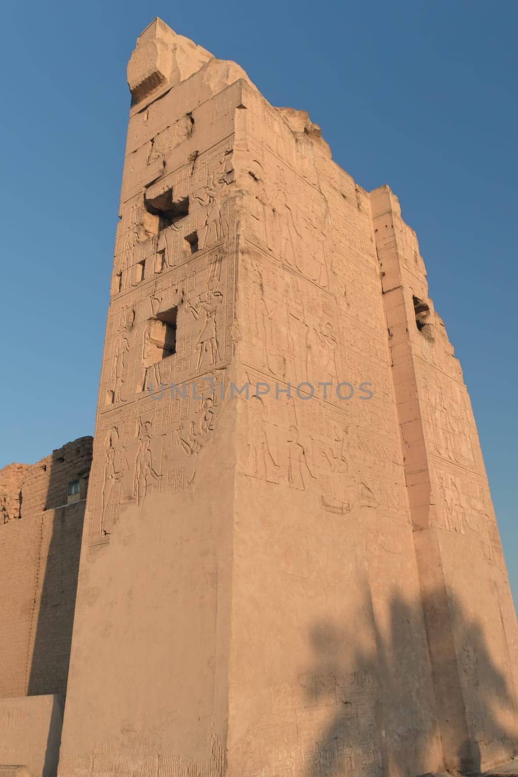 Temple of Kom Ombo in sunset light (near river Nile, Egypt )