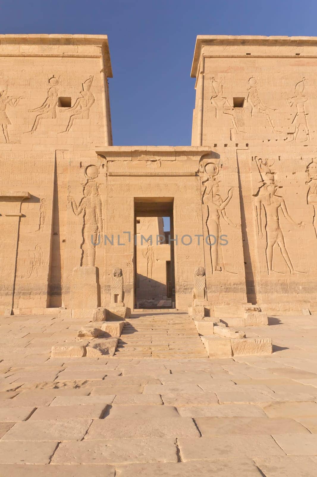 The Temple of Isis at Philae island. Near the town of Aswan ( Egypt)