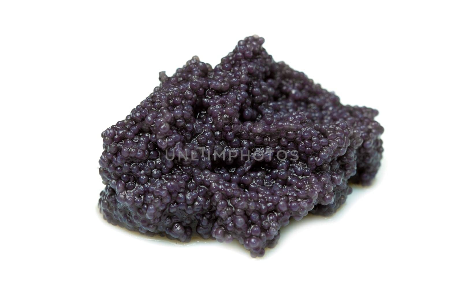 black caviar on white background