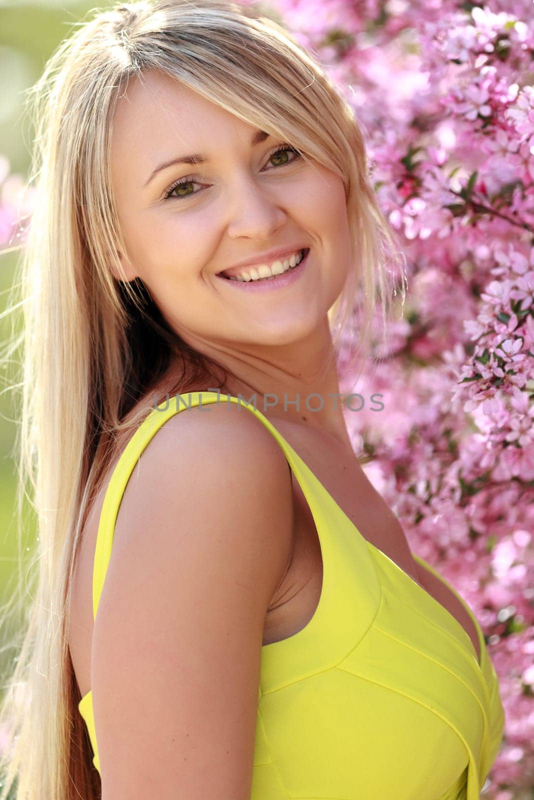 happy woman outdoors