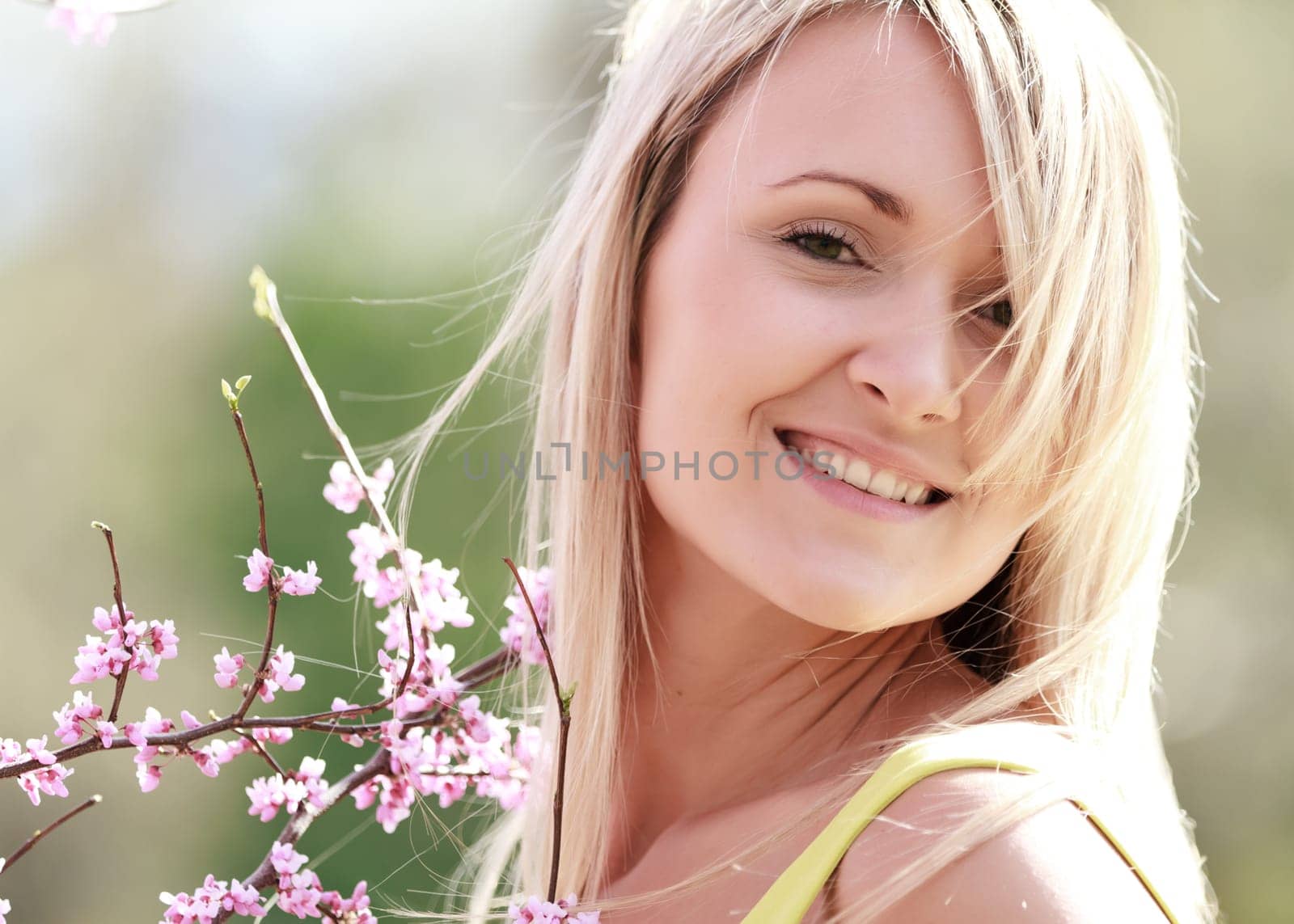 happy woman outdoors