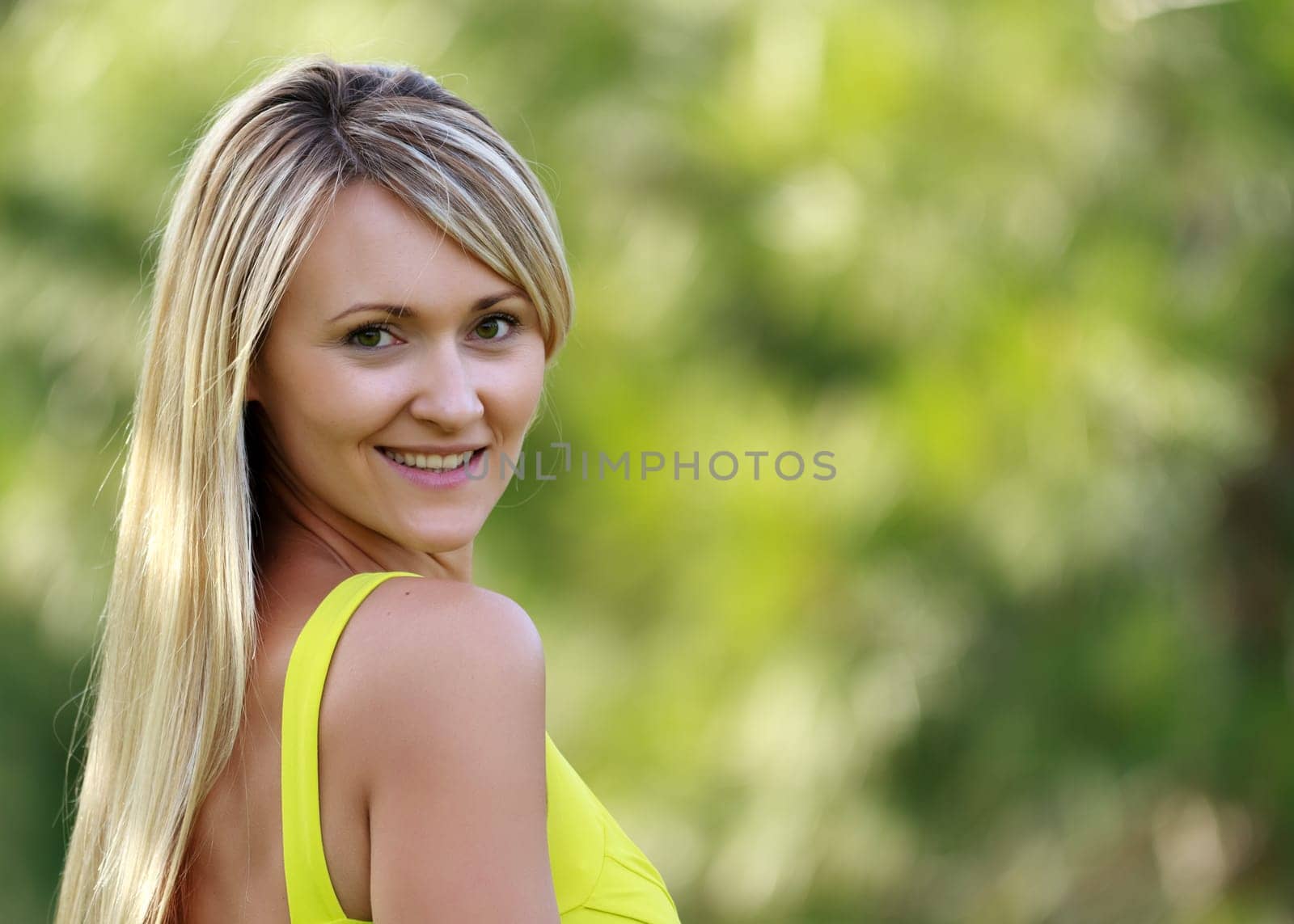 young attractive woman outdoors