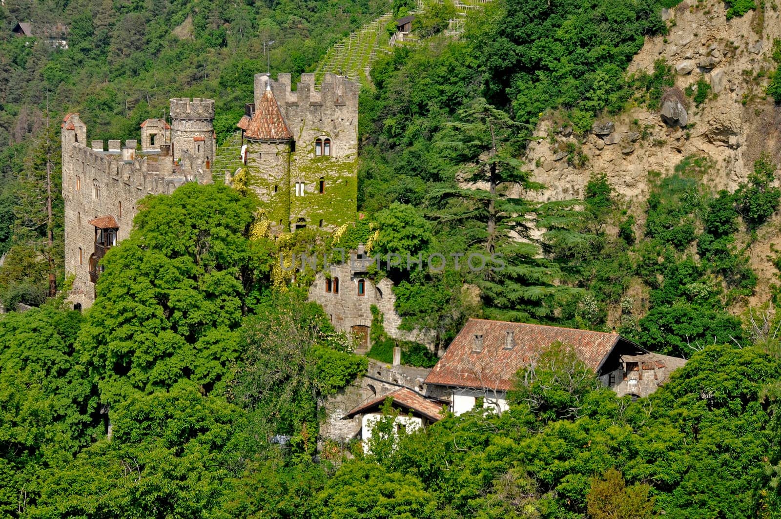 Brunnenburg near the village of Tyrol / Merano