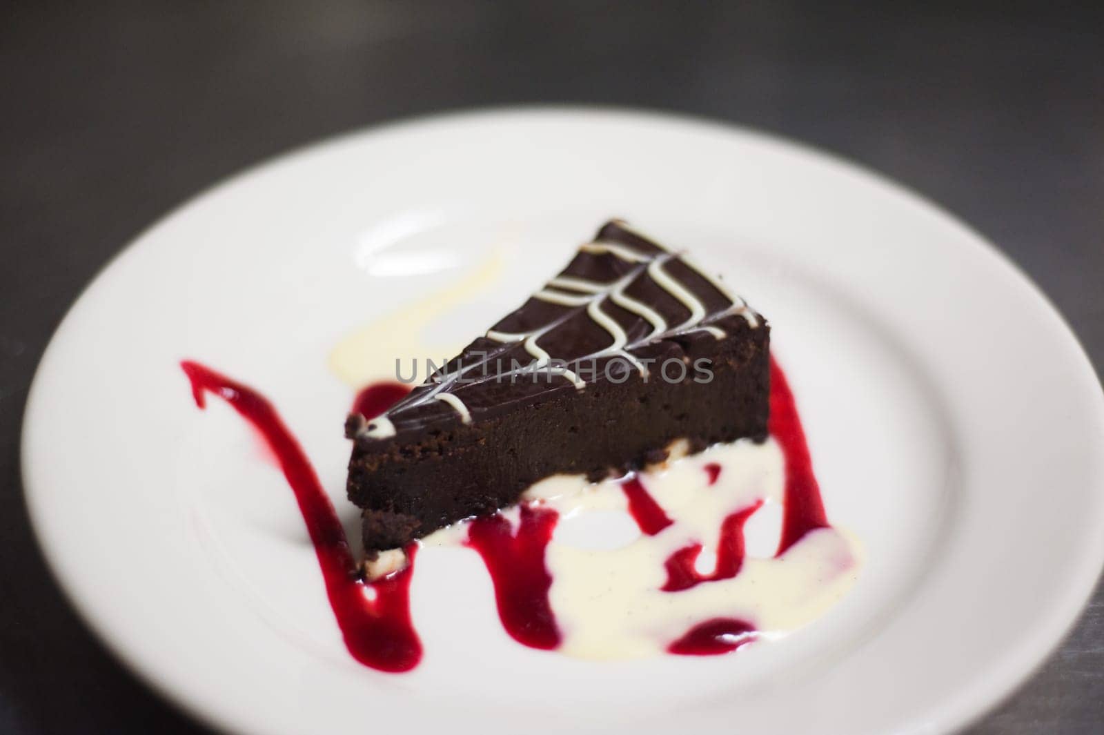 Chocolate cake ready to be eaten for dessert