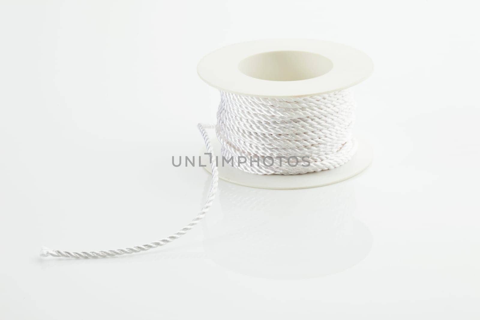 by a thread