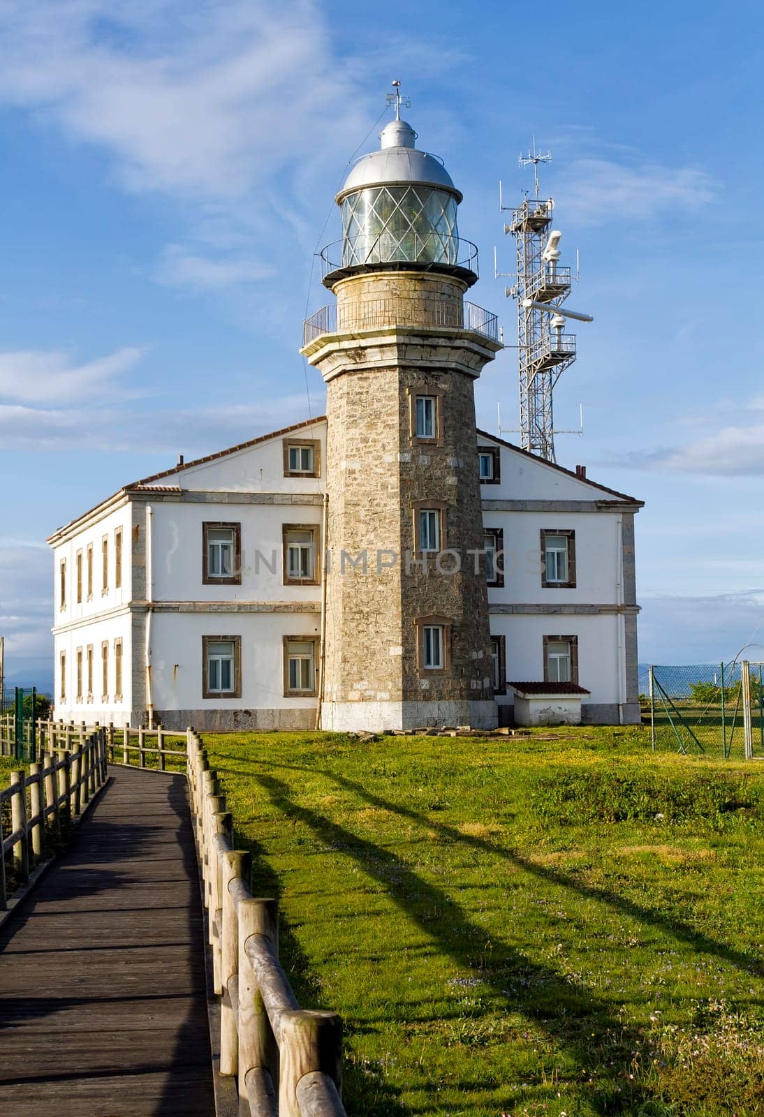 Beautiful lighthouse in Asturias in northern Spain Bay of Biscay, Faro Cabo Peñas