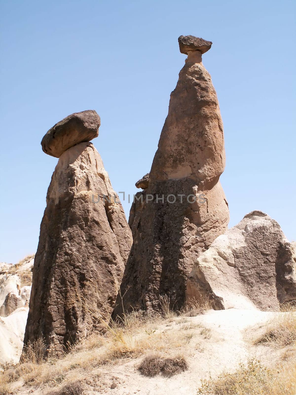 the fairy chimneys in Cappadocia
