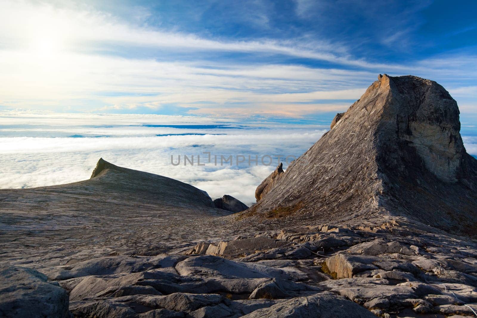St. John's peak and South peak at Mount Kinabalu