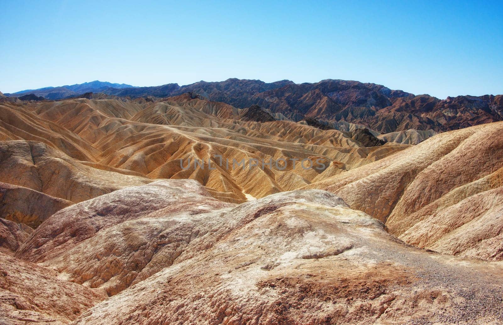 Death valley landscape viewed from zabrinski point