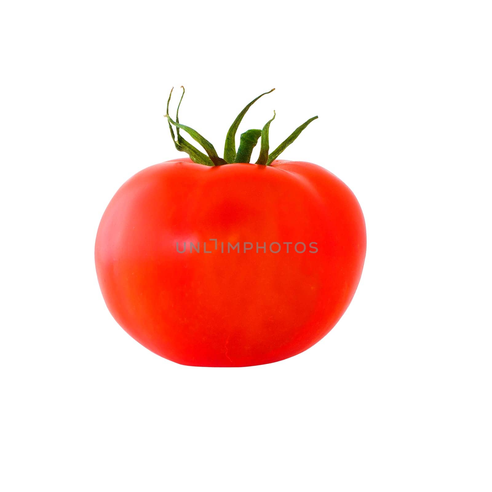 red tomato isolated on white background