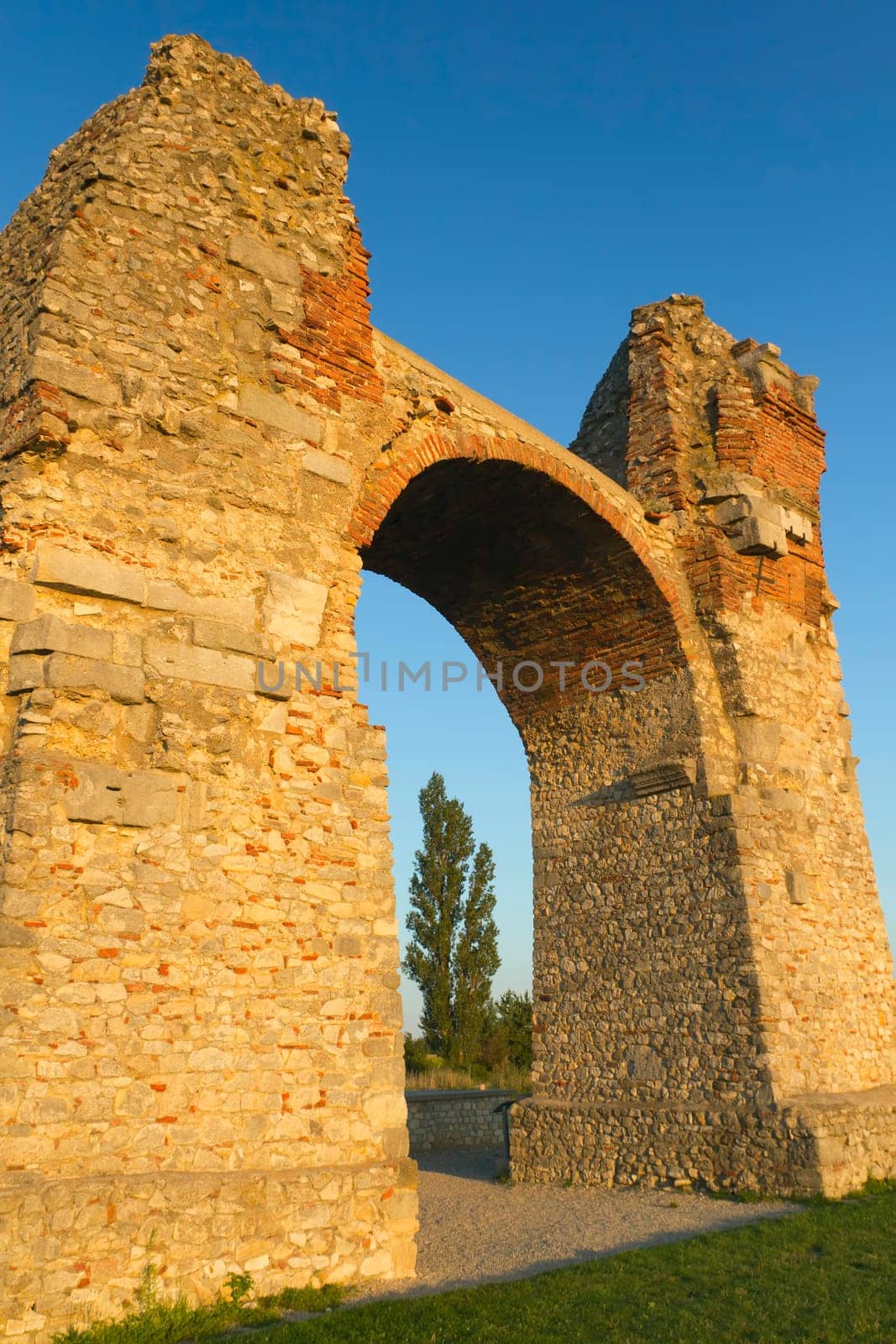 Old Roman Gate (Heidentor) at Carnuntum, Austria (Europe)