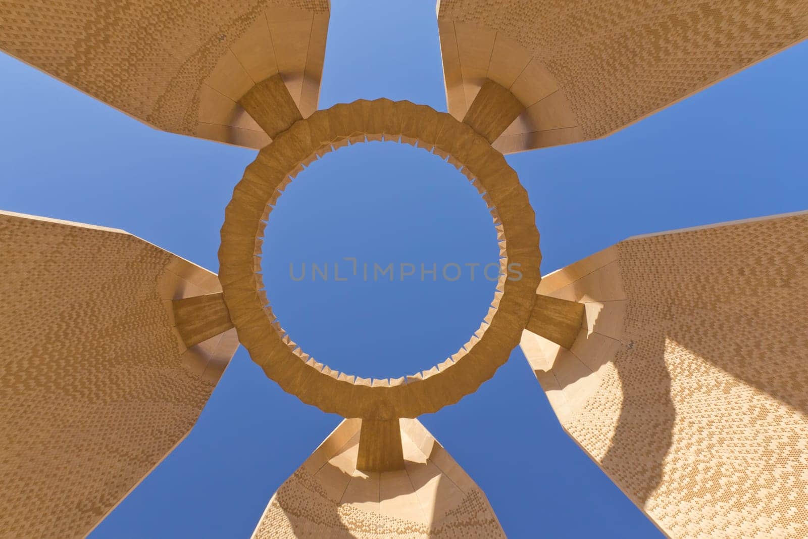 Aswan Dam Memorial. Detailed view.  (Aswan, Egypt)