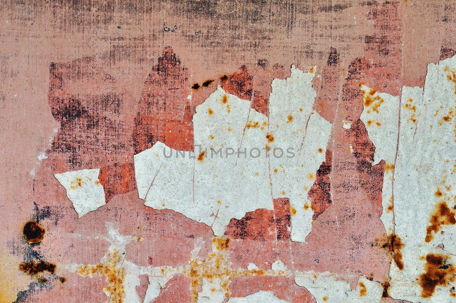 Chipped paint rusty metal surface. Abstract industrial iron texture.
