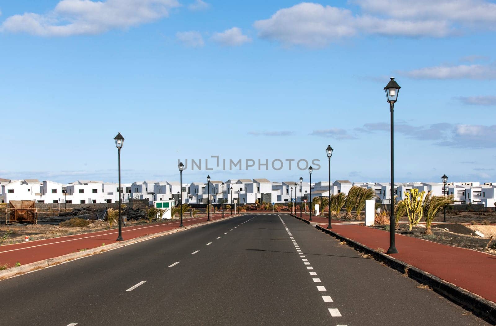 new roads for the development area in Lanzarote
