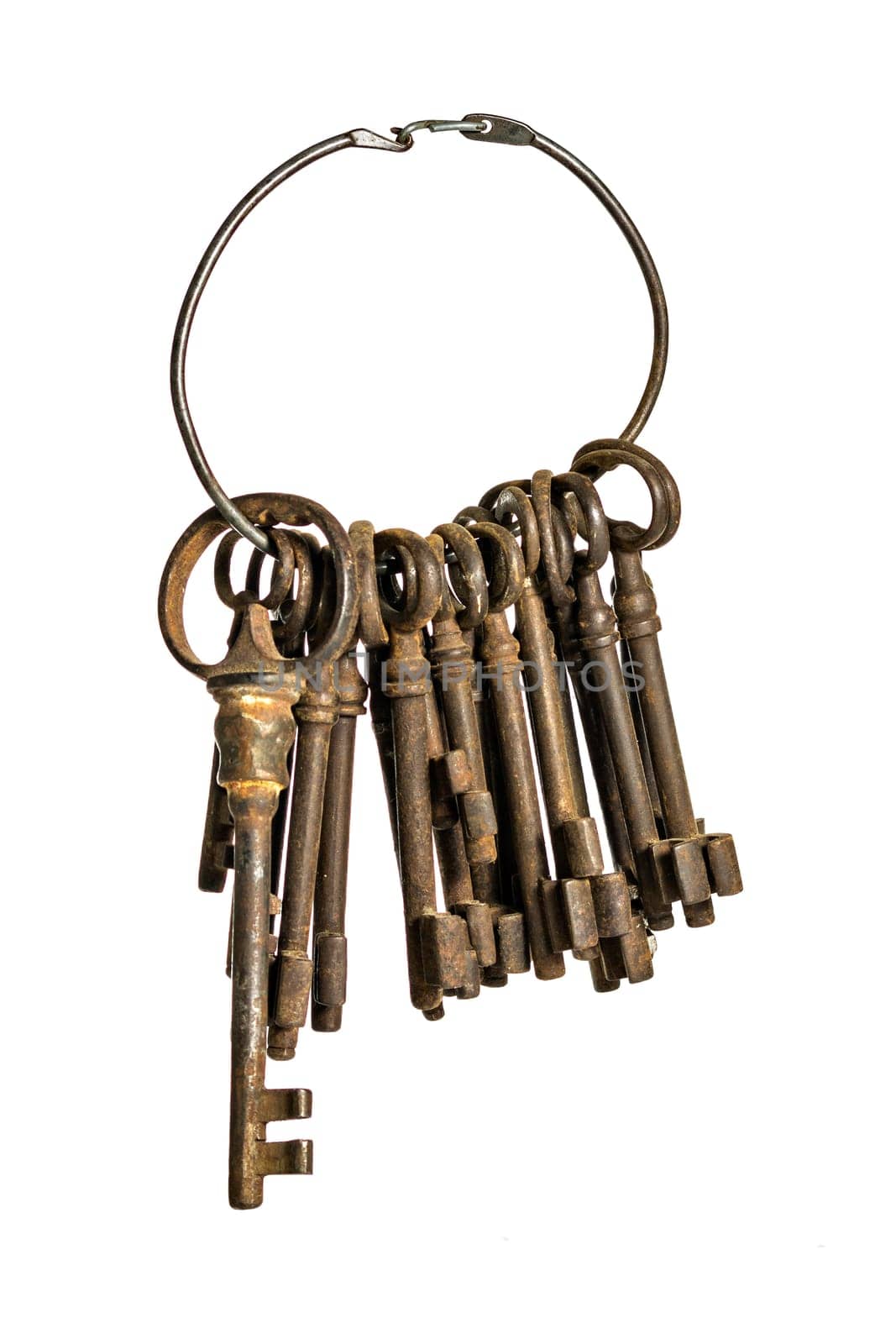 Antique key to key ring
