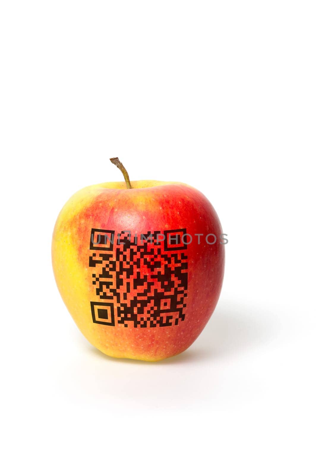 Apple with QR Code