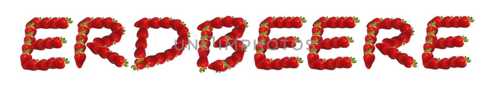 The word strawberry is made from strawberry fruits