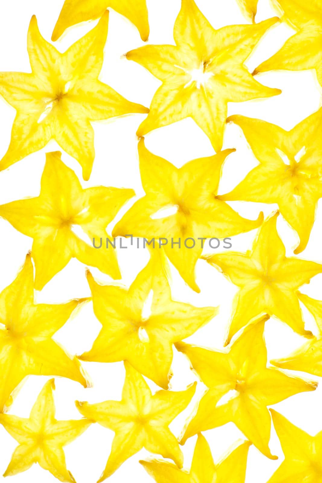 Background of star fruit slices