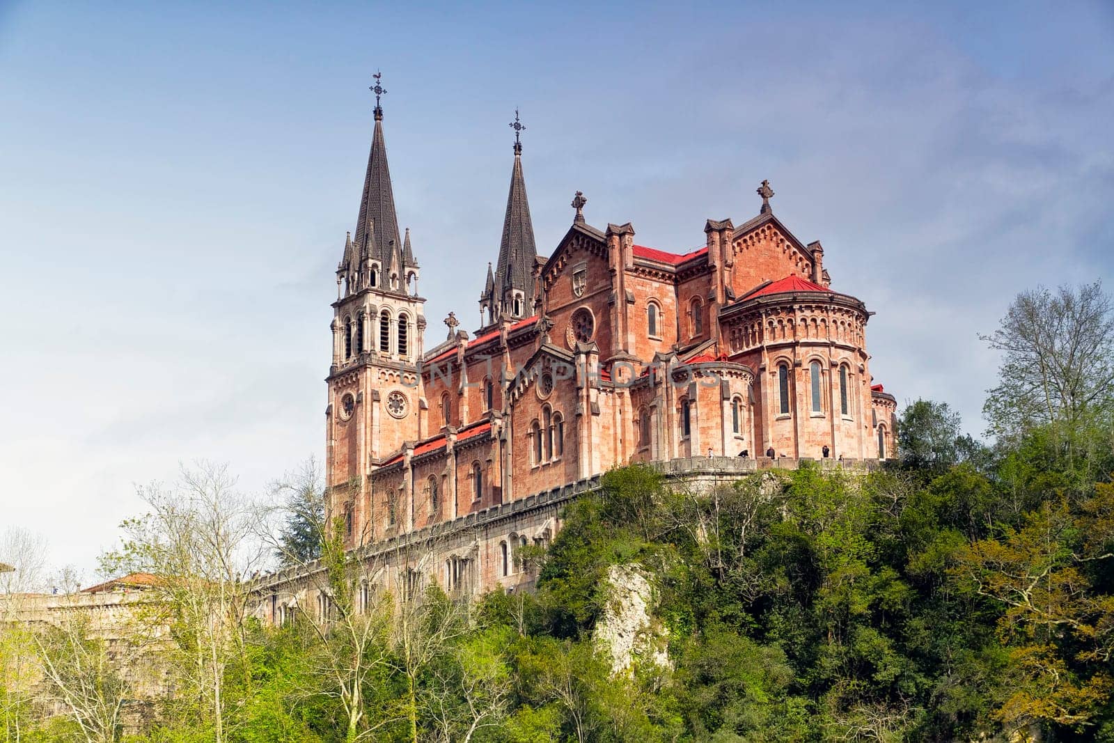 Basilica of Our Lady of Battles, Covadonga, Asturias, Spain.