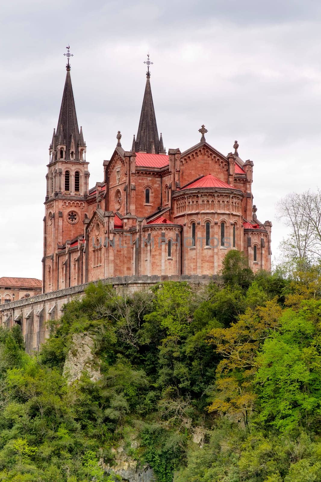 Basilica of Our Lady of Battles, Covadonga, Asturias, Spain.