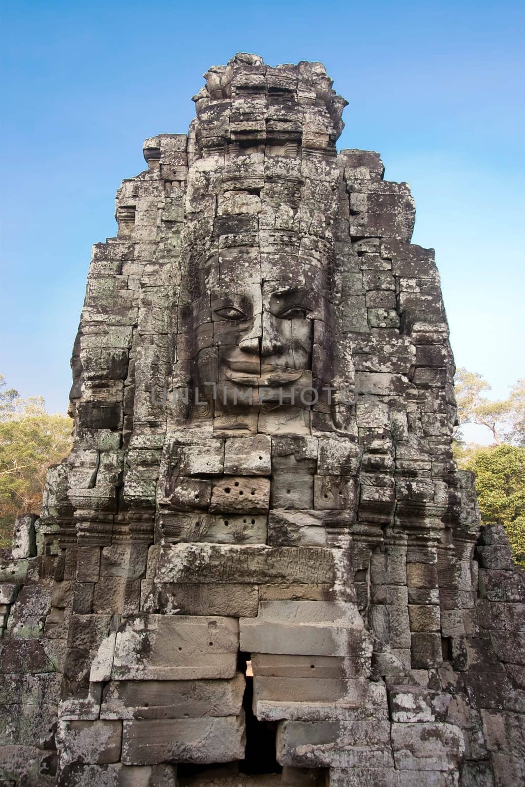 Four-faces Vishnu in Bayon temple in Angkor Thom