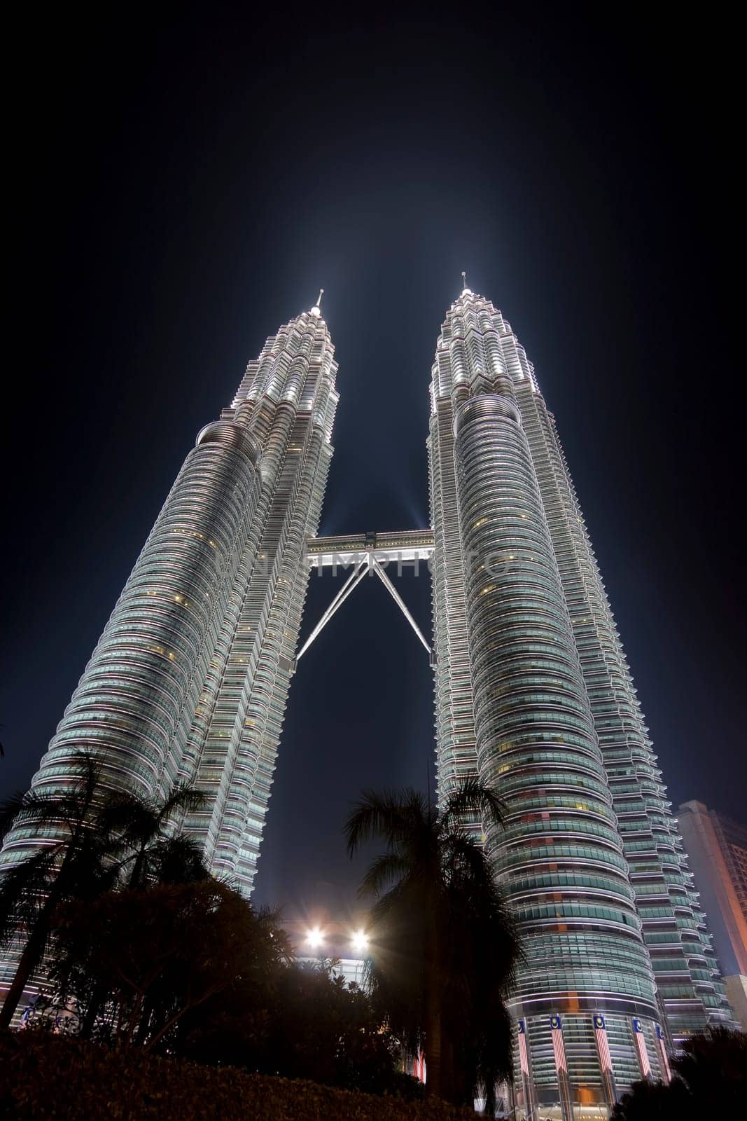 The Petronas Towers at night. Kuala Lumpur city