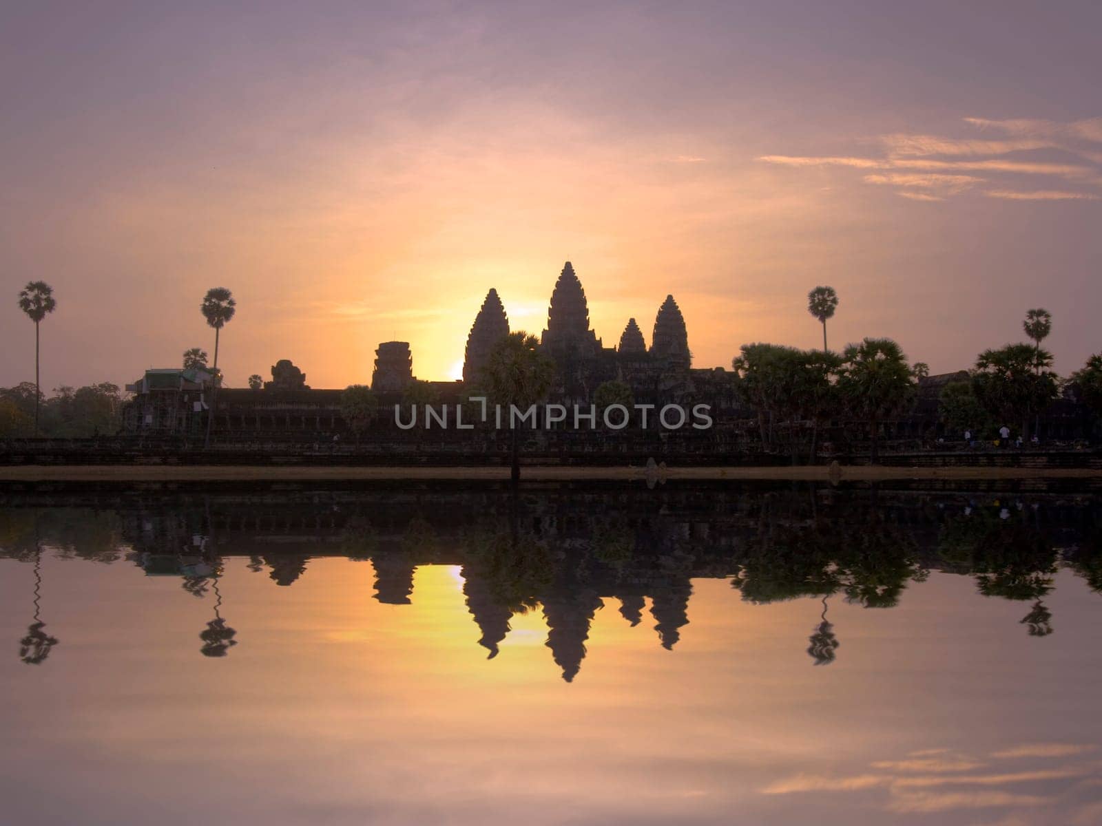 Angkor wat on sunrise. Near Siem Riep. Cambodia