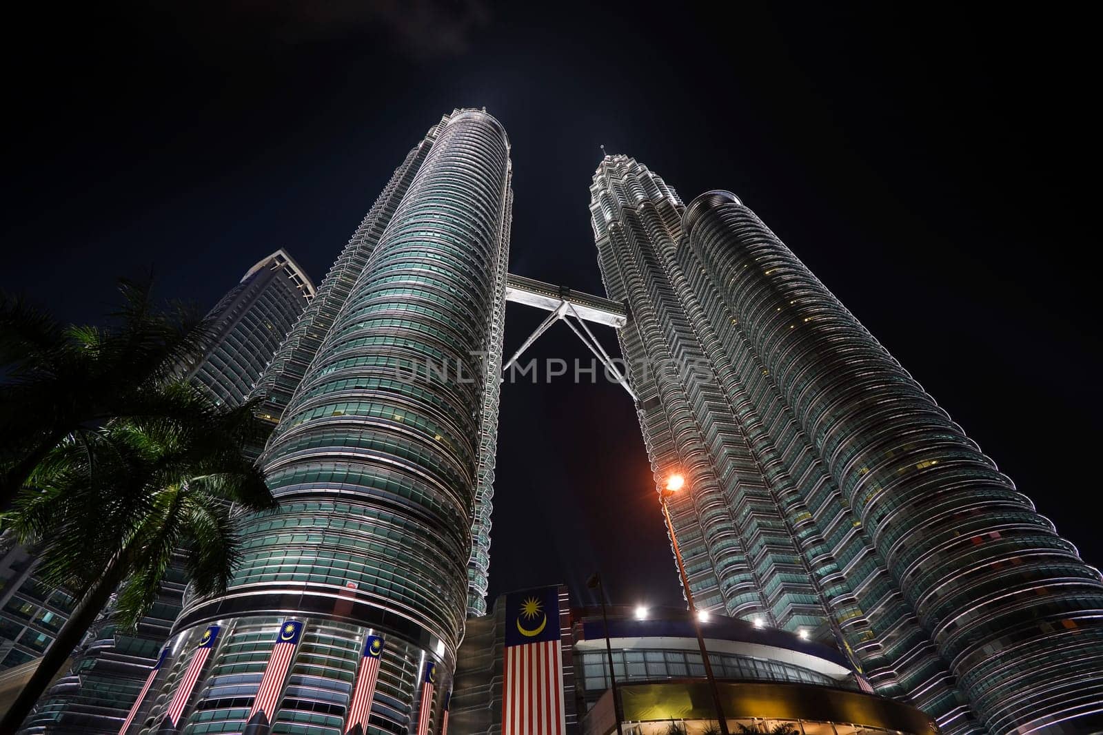 The Petronas Towers at night. Kuala Lumpur city