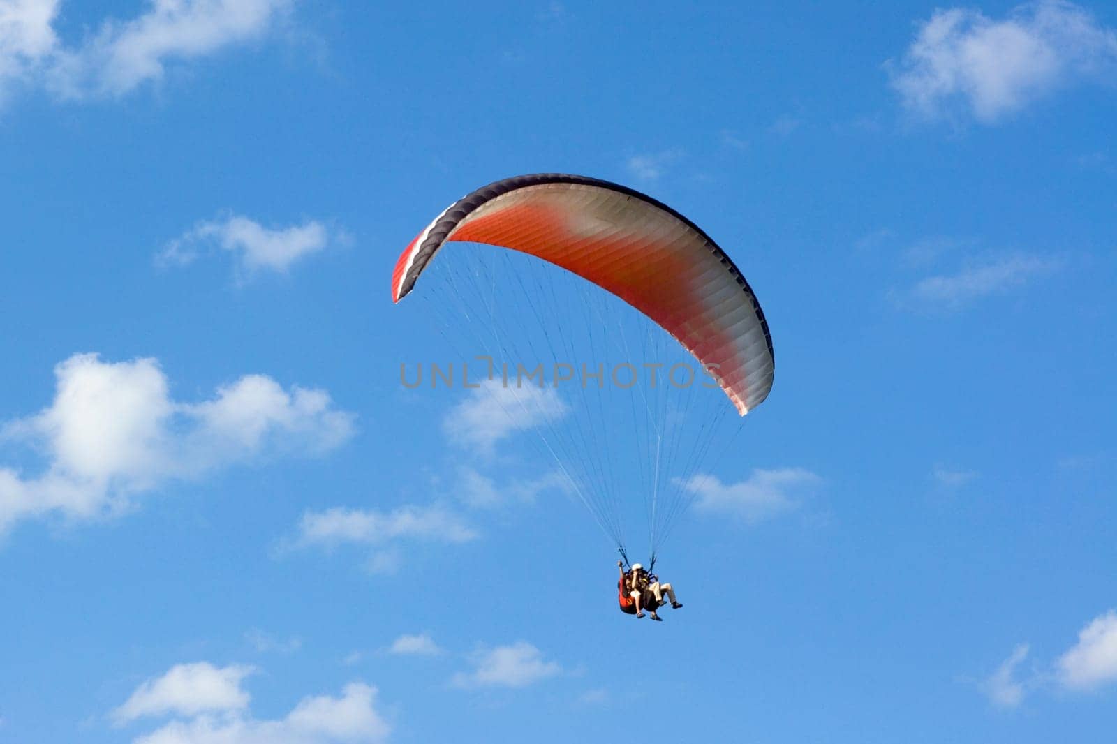 Paragliding tandem  in the sky