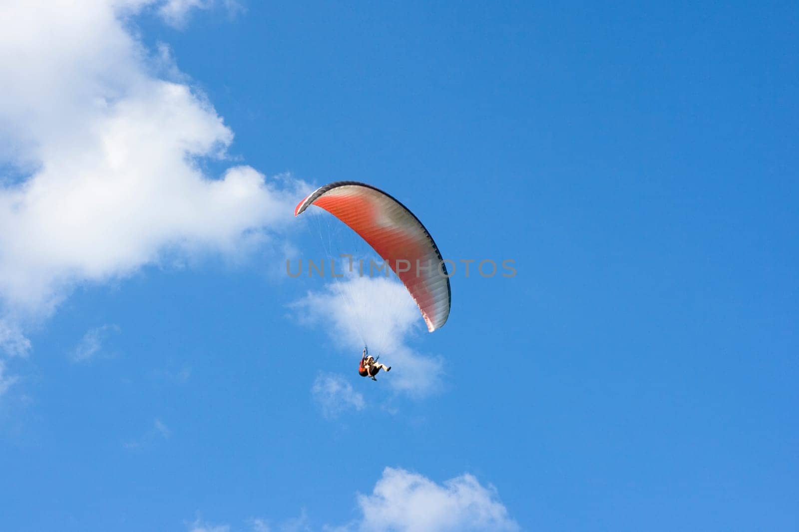 Paragliding tandem  in the sky