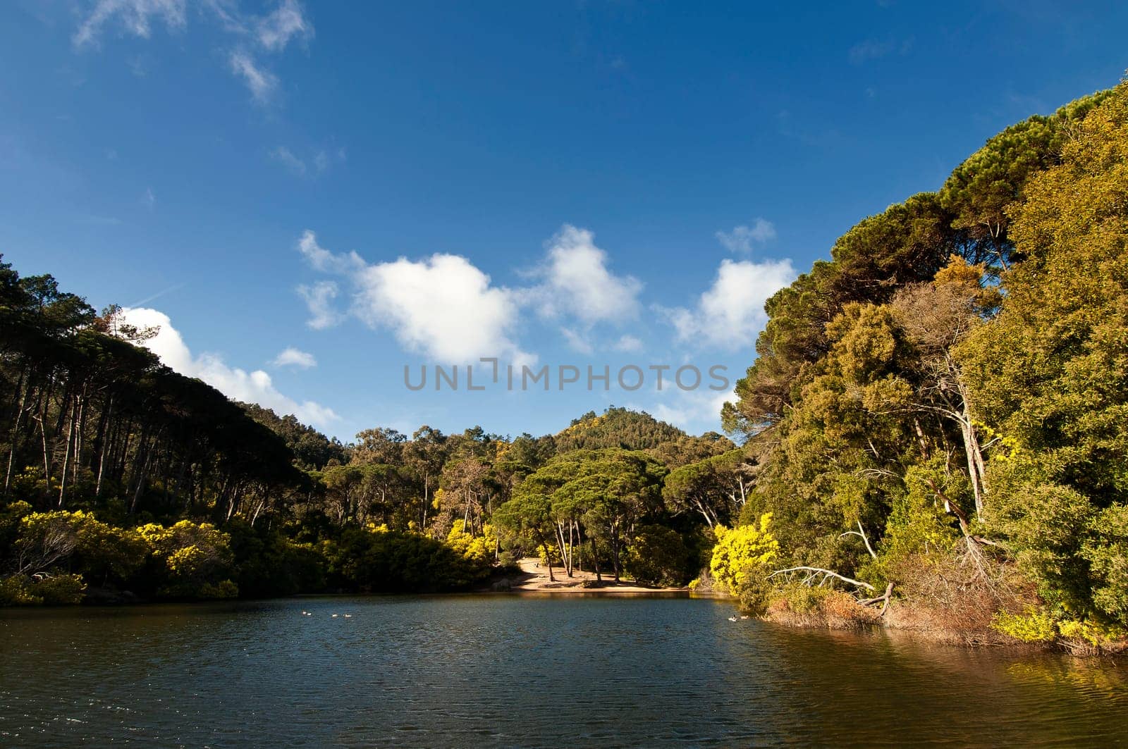 Beautiful landscape of "Lagoa Azul"", Blue Lagoon in Portugal"
