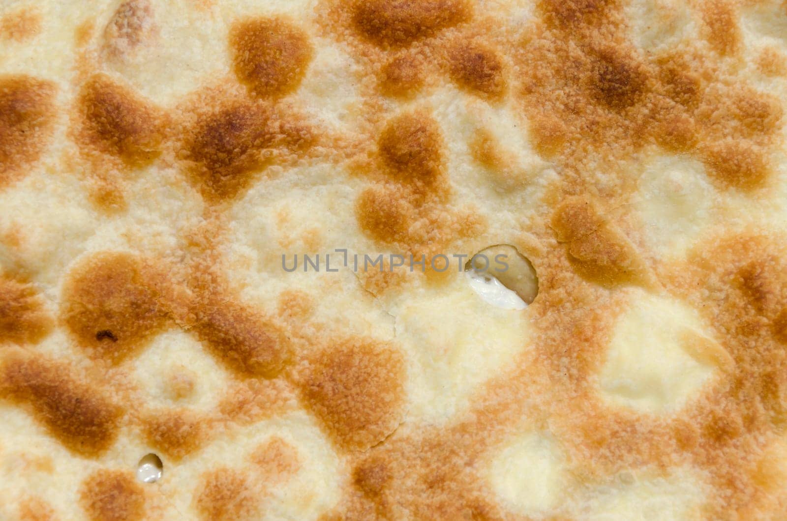 focaccia with cheese baked in a wood oven