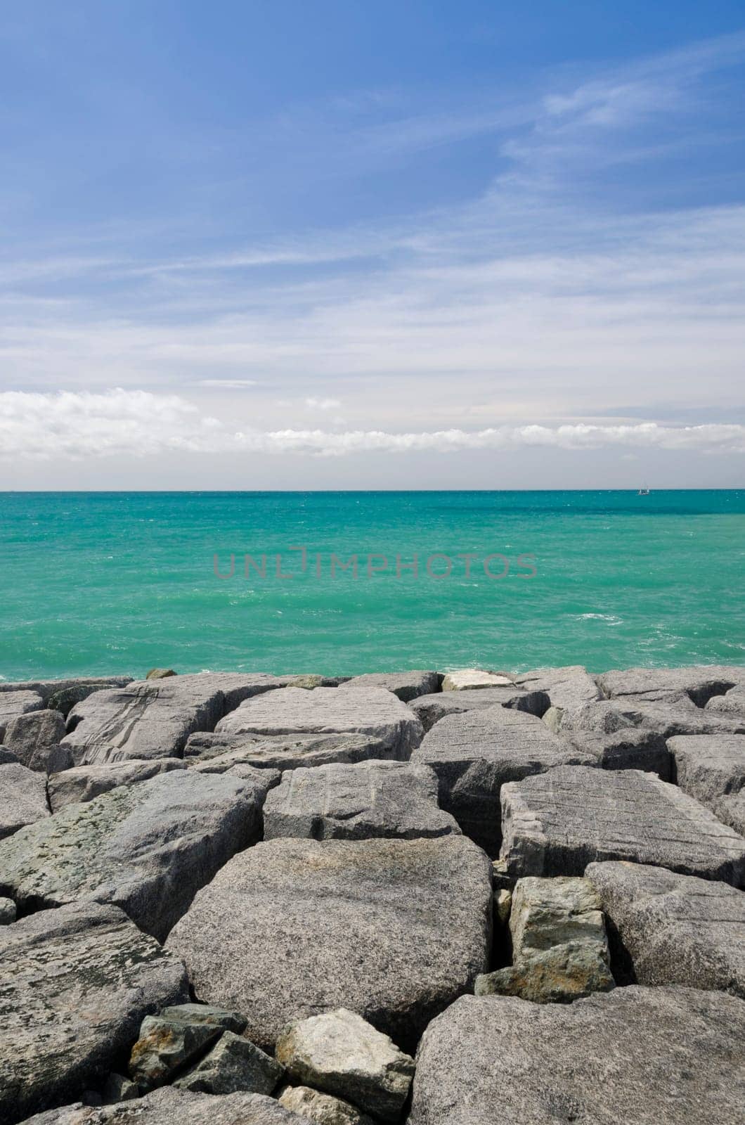 Sea, sky and rocks in Italy