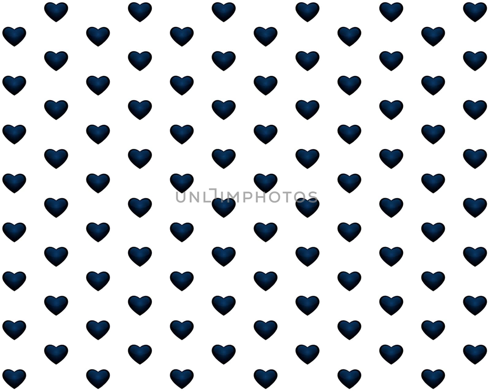 a white background with blue glass hearts