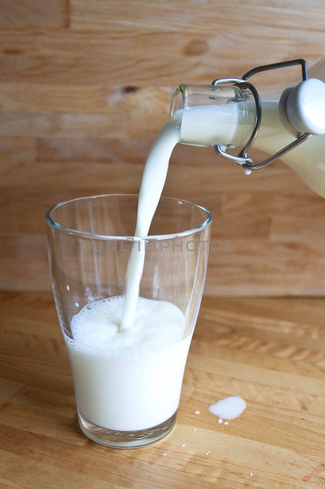 Pouring milk