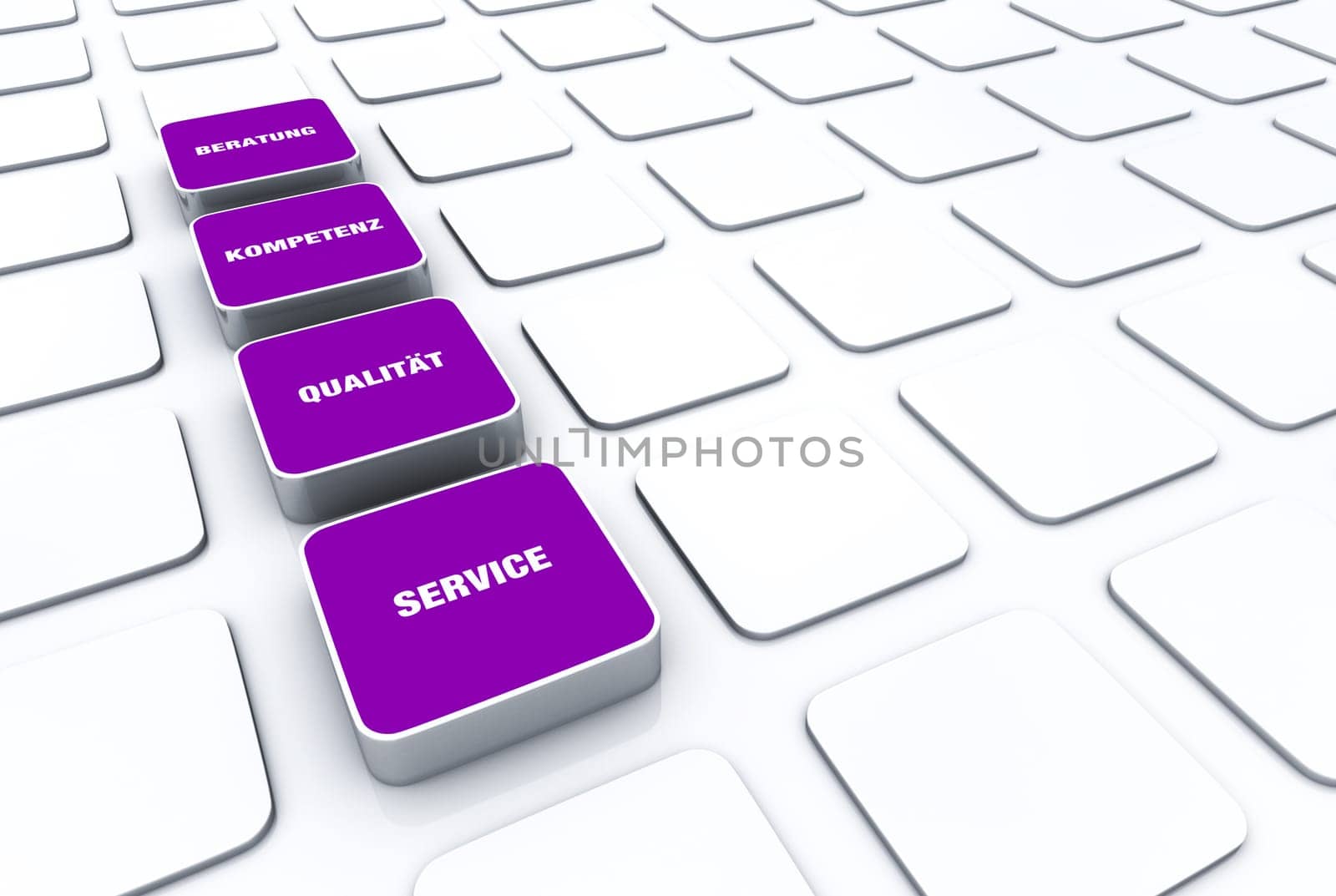 Cuboid Concept Violet - Consulting Competence Quality Service 5