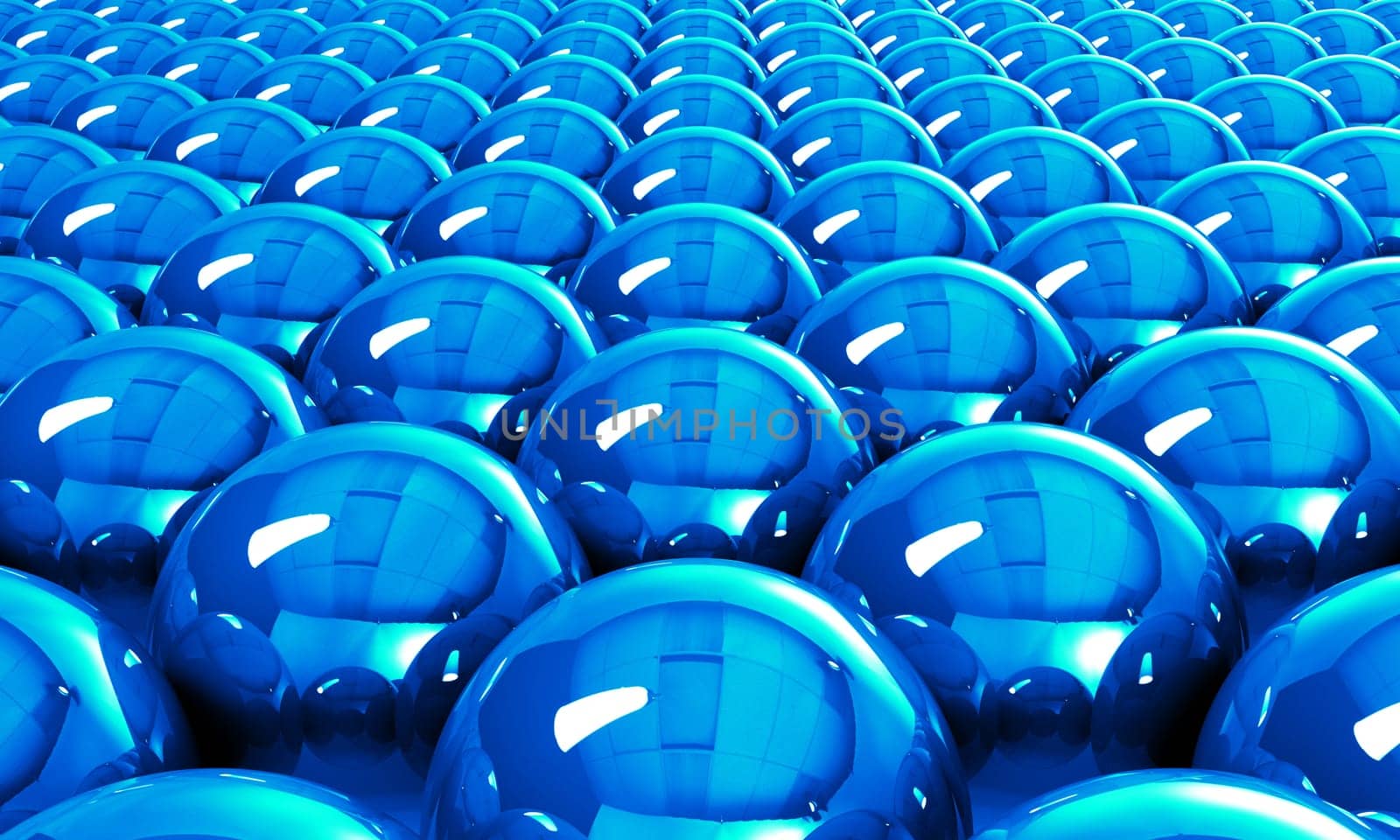 Blue reflection balls background