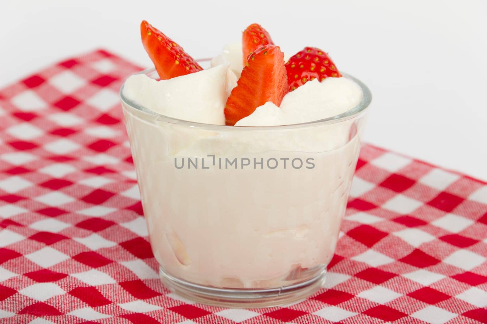 Dessert - Mascarpone,quark dish with strawberries