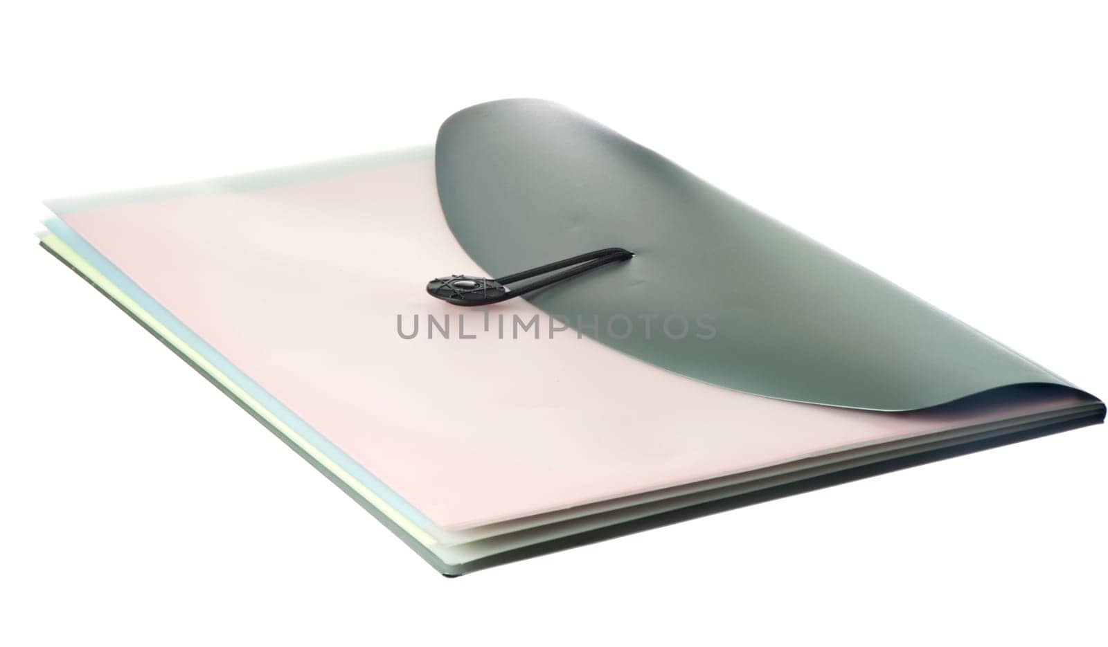 plastic classifier with  colored sheets of white background