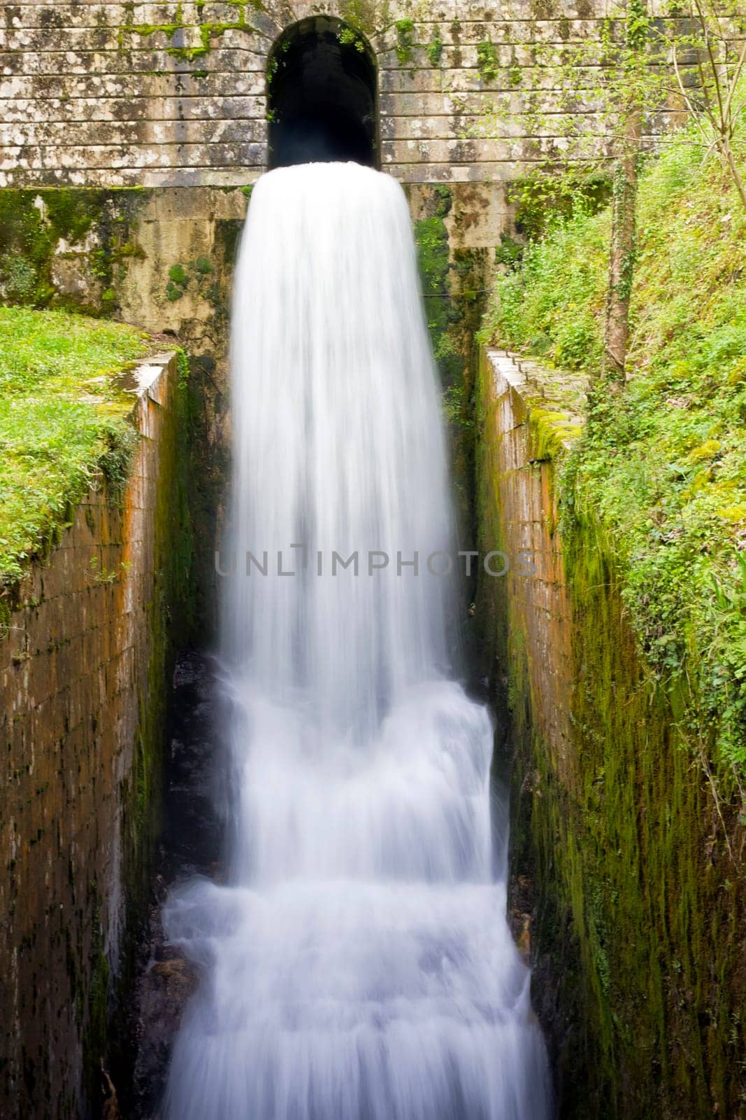 waterfall in the Spanish national park of Covadonga in northern