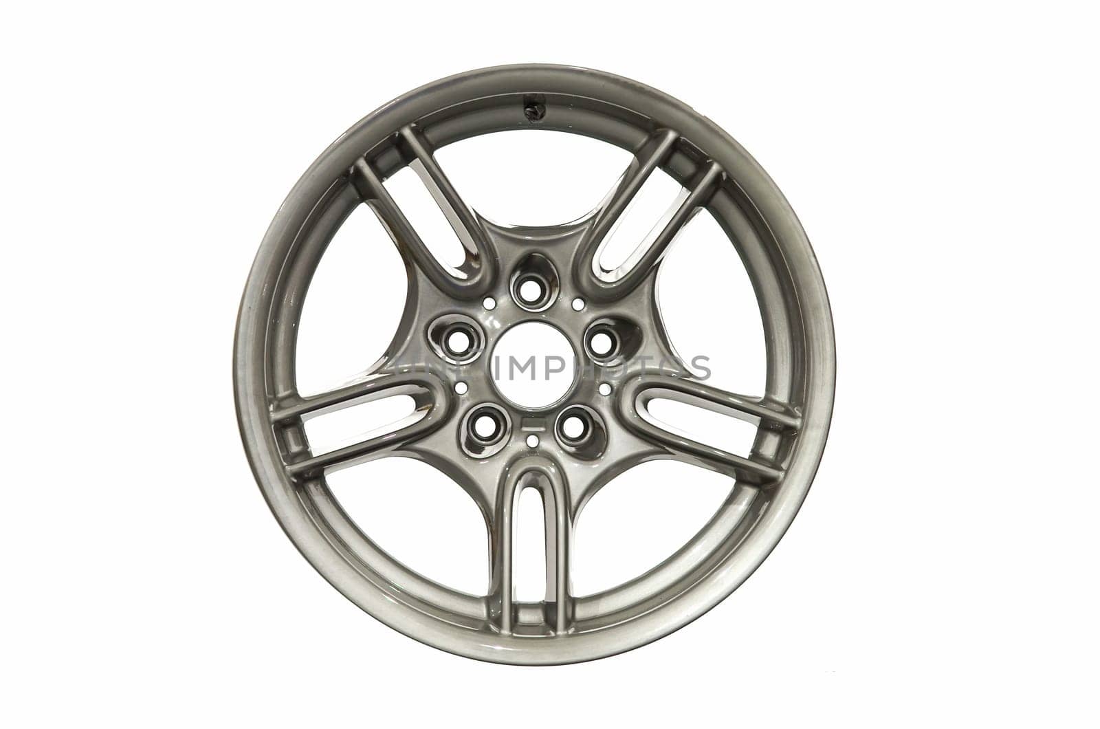 Alloy car rim isolated on white