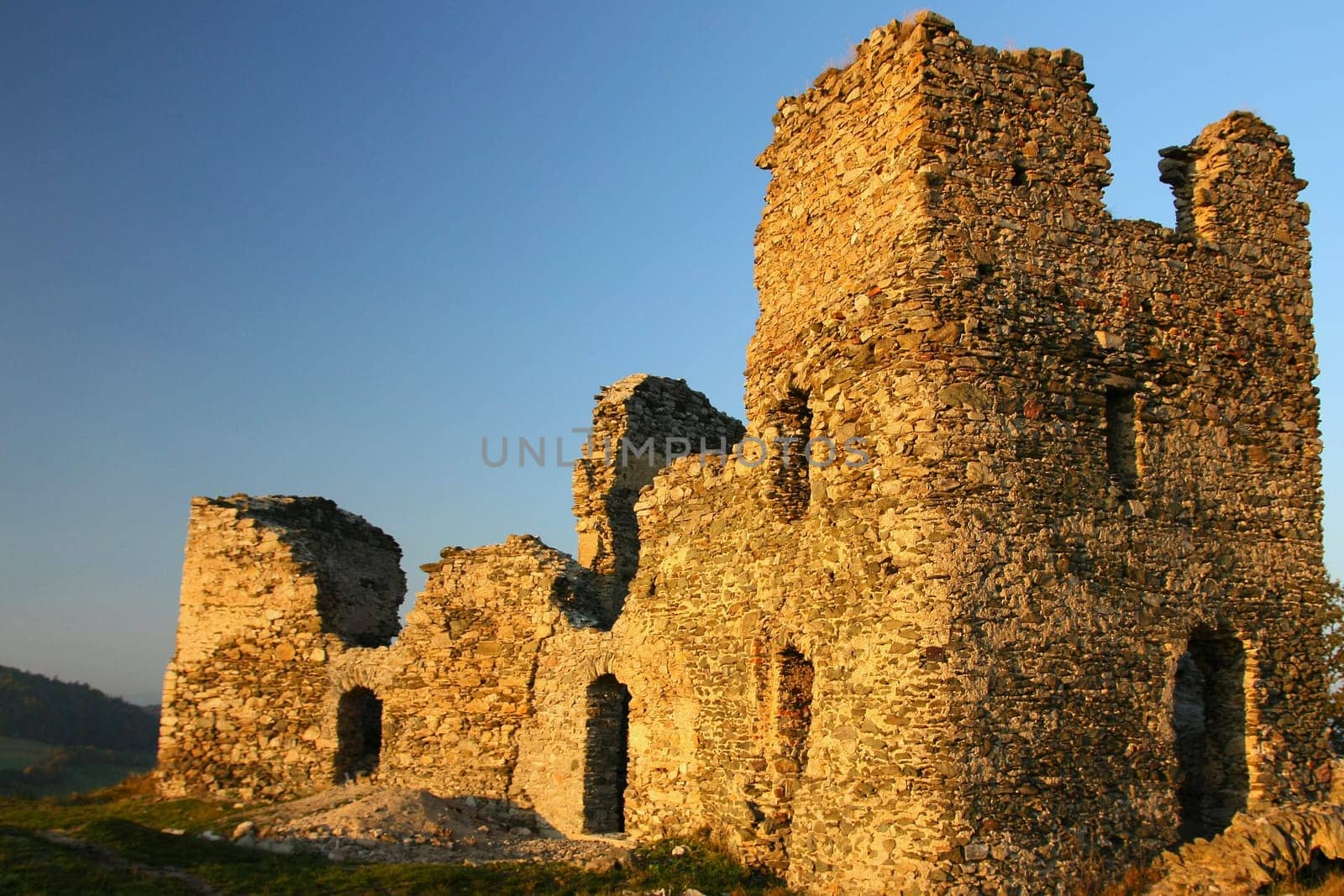 Ancient ruins in Brnicko,  Czech Republic. Central Europe.