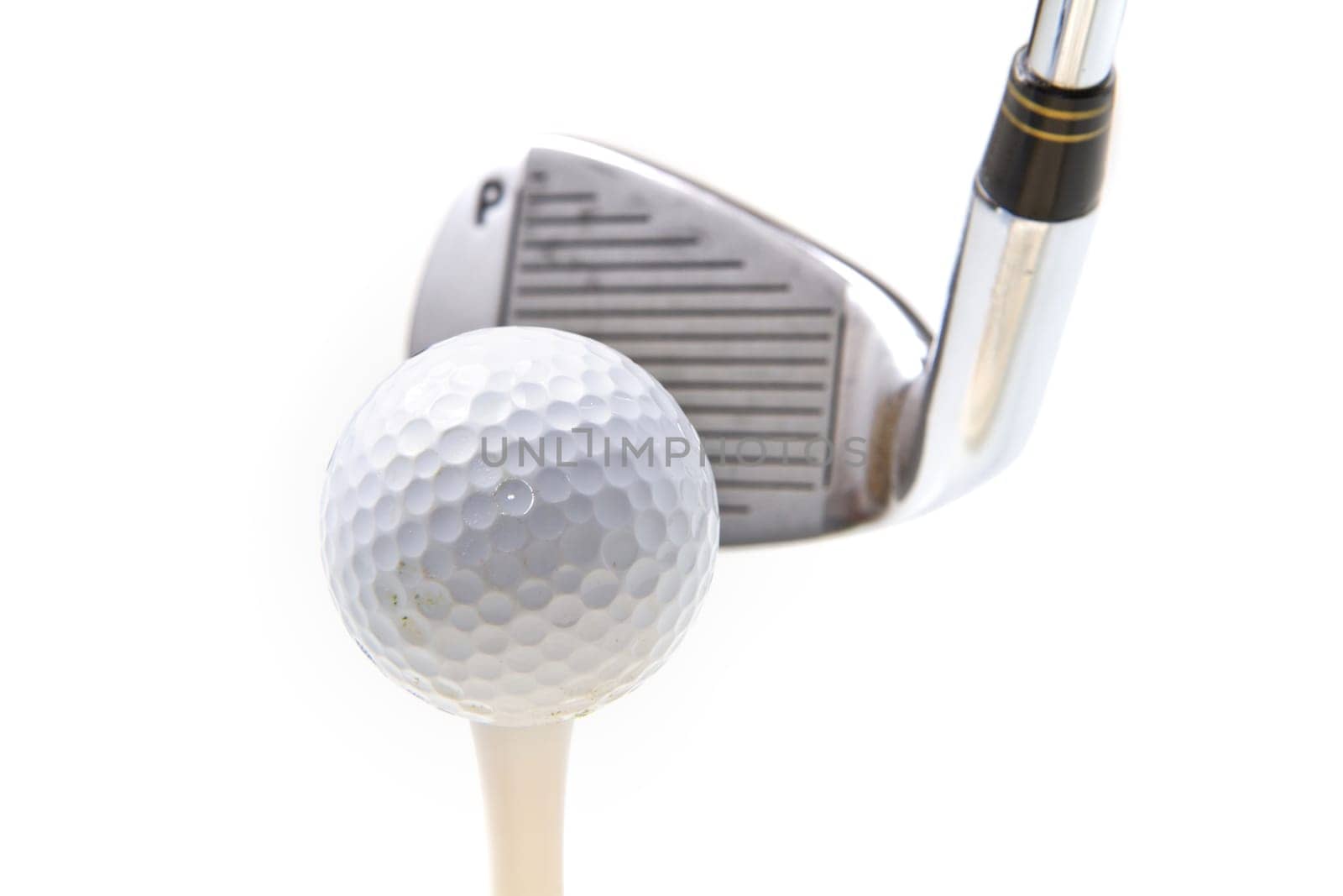 golf club and ball isolated on white background