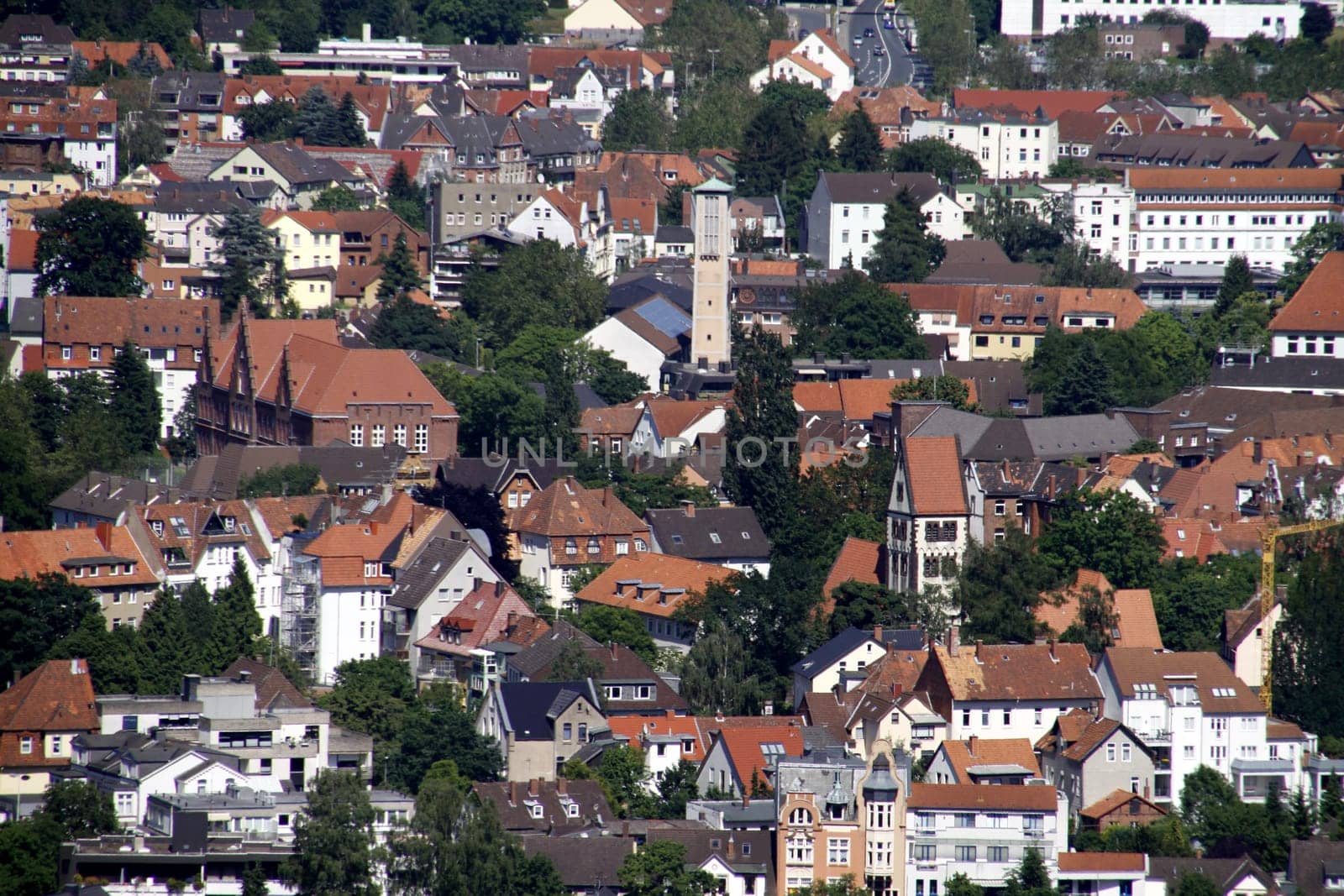 View of Hamelin from Klüt