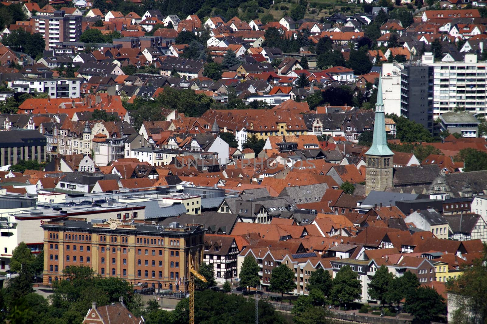 View of Hamelin from Klüt