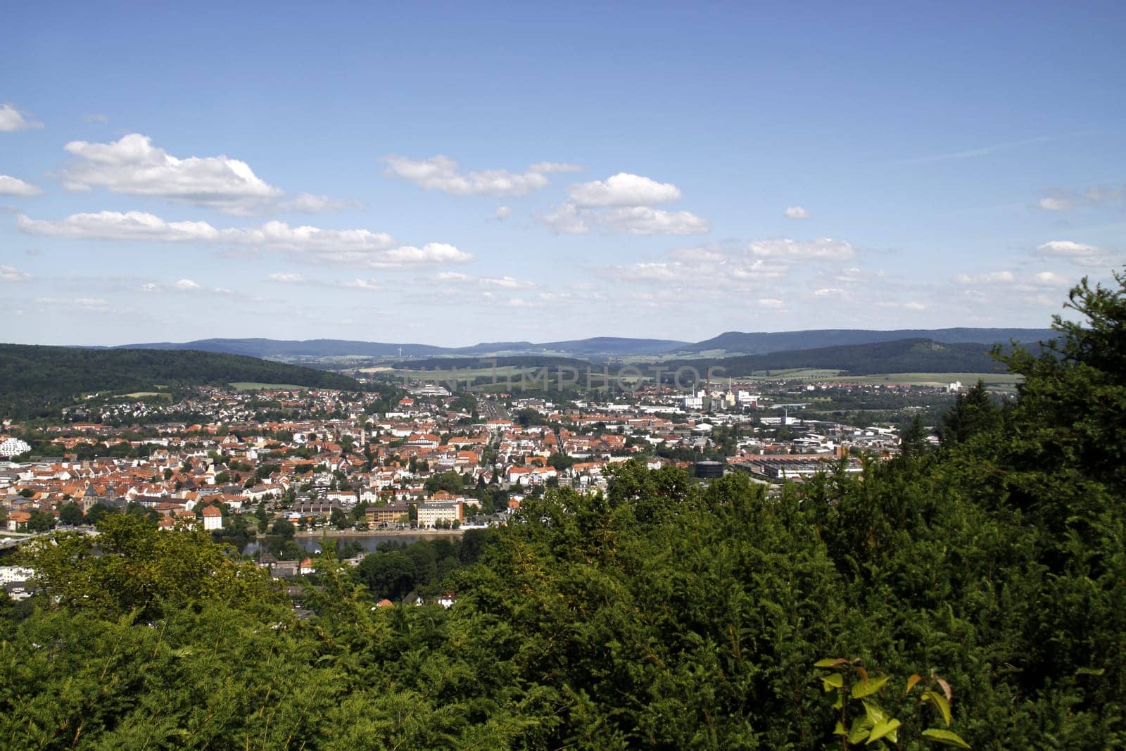 View of Hamelin from Klüt